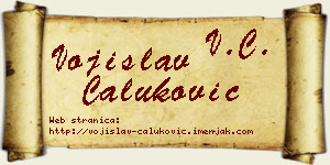 Vojislav Čaluković vizit kartica